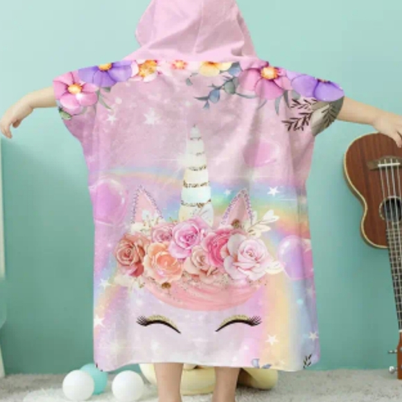 Children's hooded bath or beach towel - Picture 2 of 9